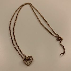 Fossil rose gold necklace